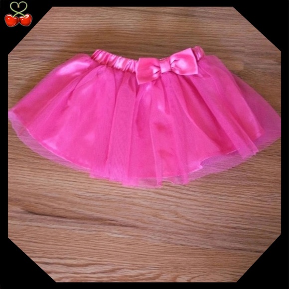 Mary's Cherries Boutique Other - 🍒Hot pink tutu tulle skirt with satin bow 🎀